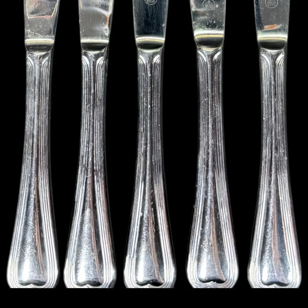 Pfaltzgraff‎ Stainless Steel FAIRISLE lot of 5 Dinner Knives